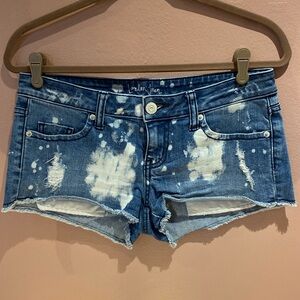 London jean bleach denim junior shorts size 4